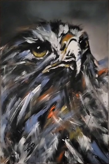 ArteDiAlina.com painting: Lady Hawk